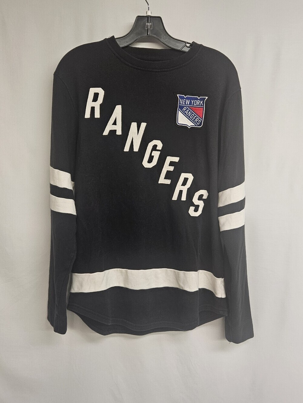 Wright & Ditson NHL New York Black Rangers Long Sleeve Shirt Sweater Medium